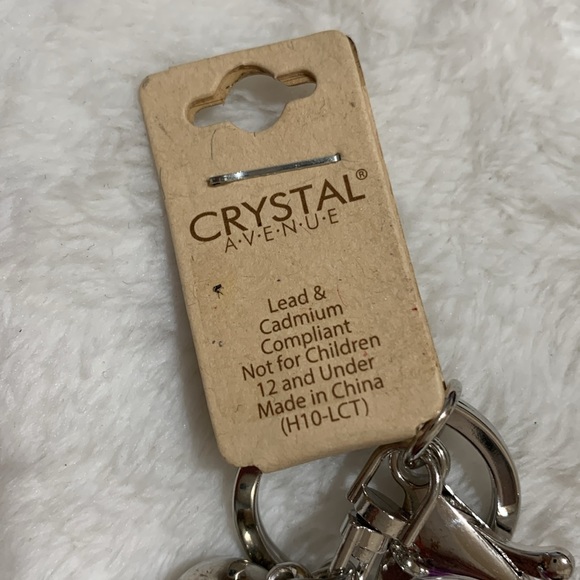Rhinestone crystal cross keychain NEW purple - Picture 6 of 15